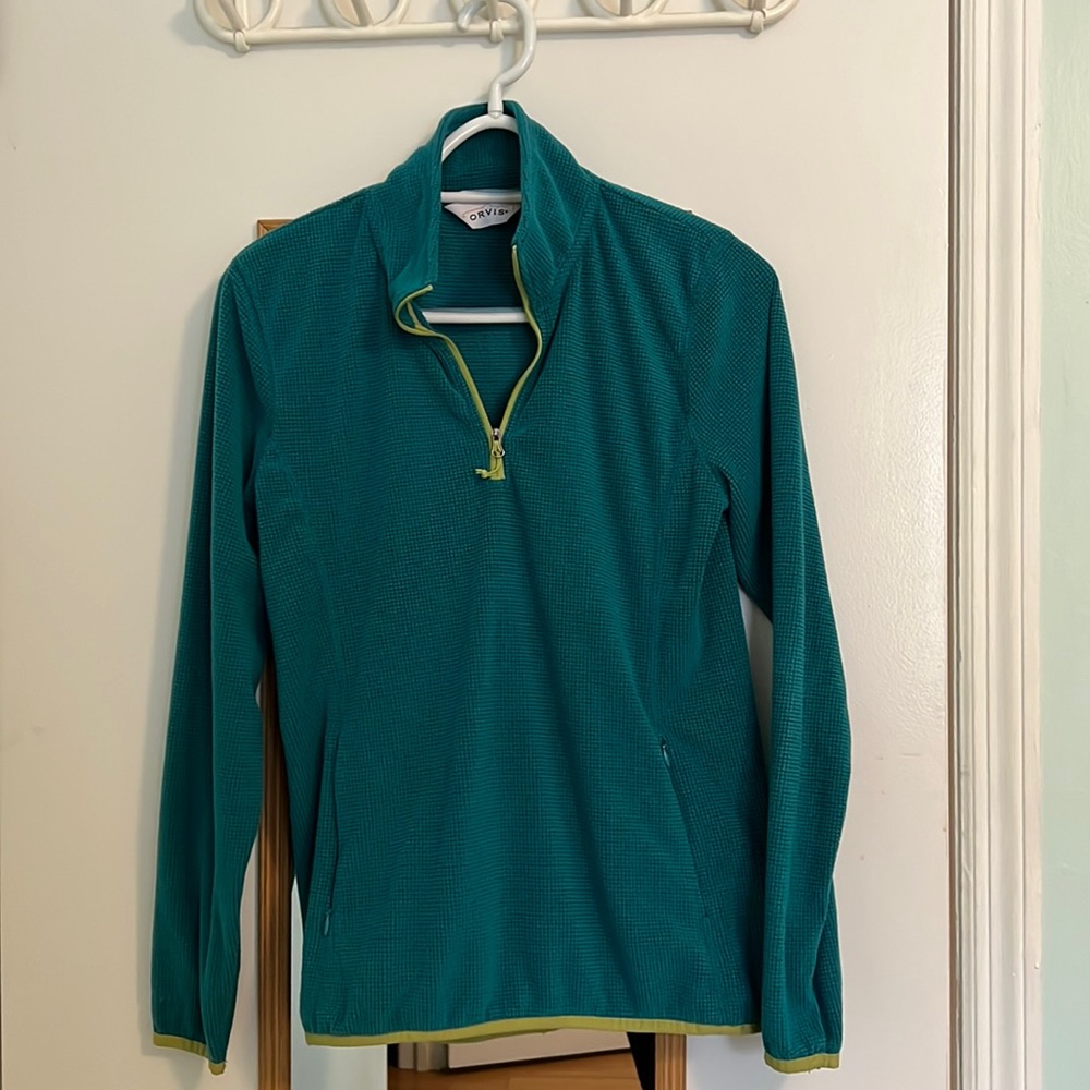 Teal Orvis Micro-Grid Fleece